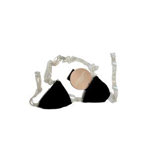 NWT Girls On Swim Bare Strappy Bikini Top in Black